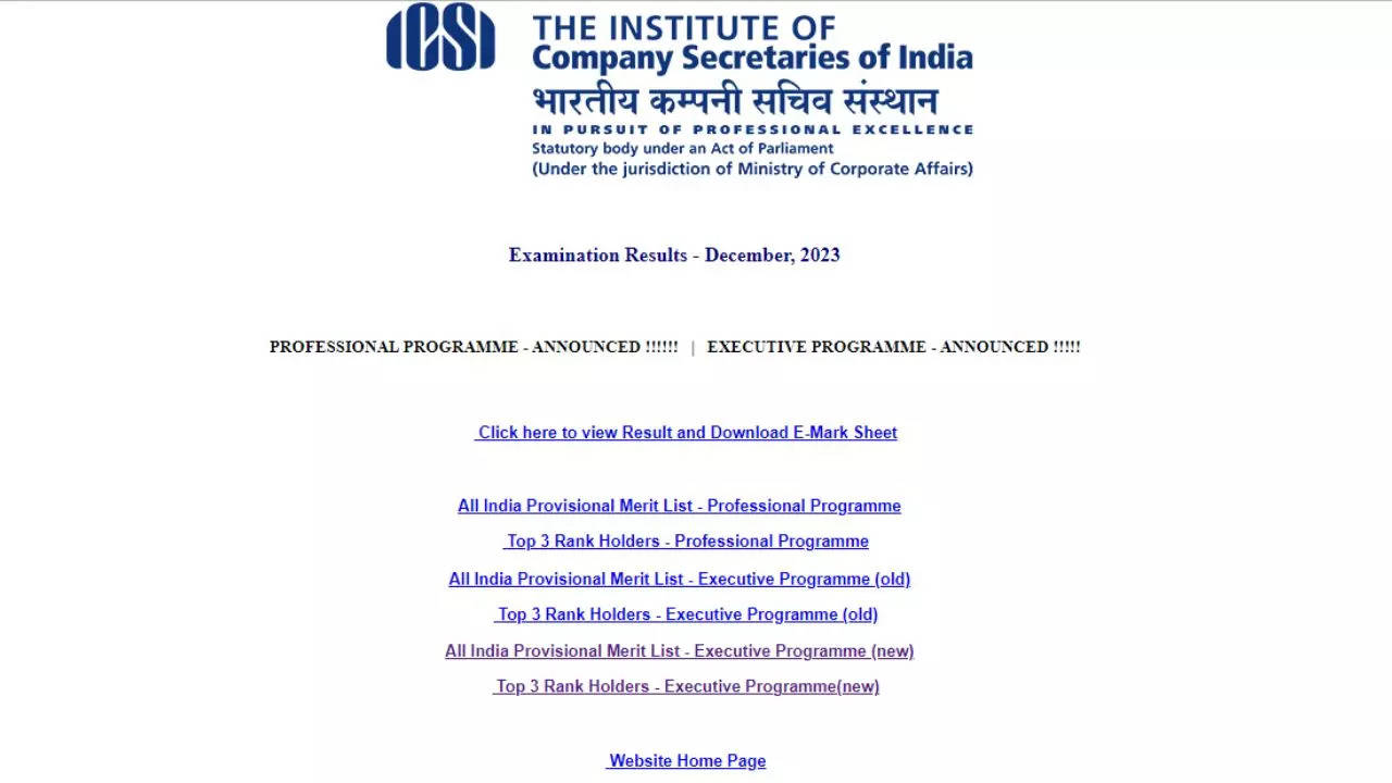 ICSI CS Result 2023