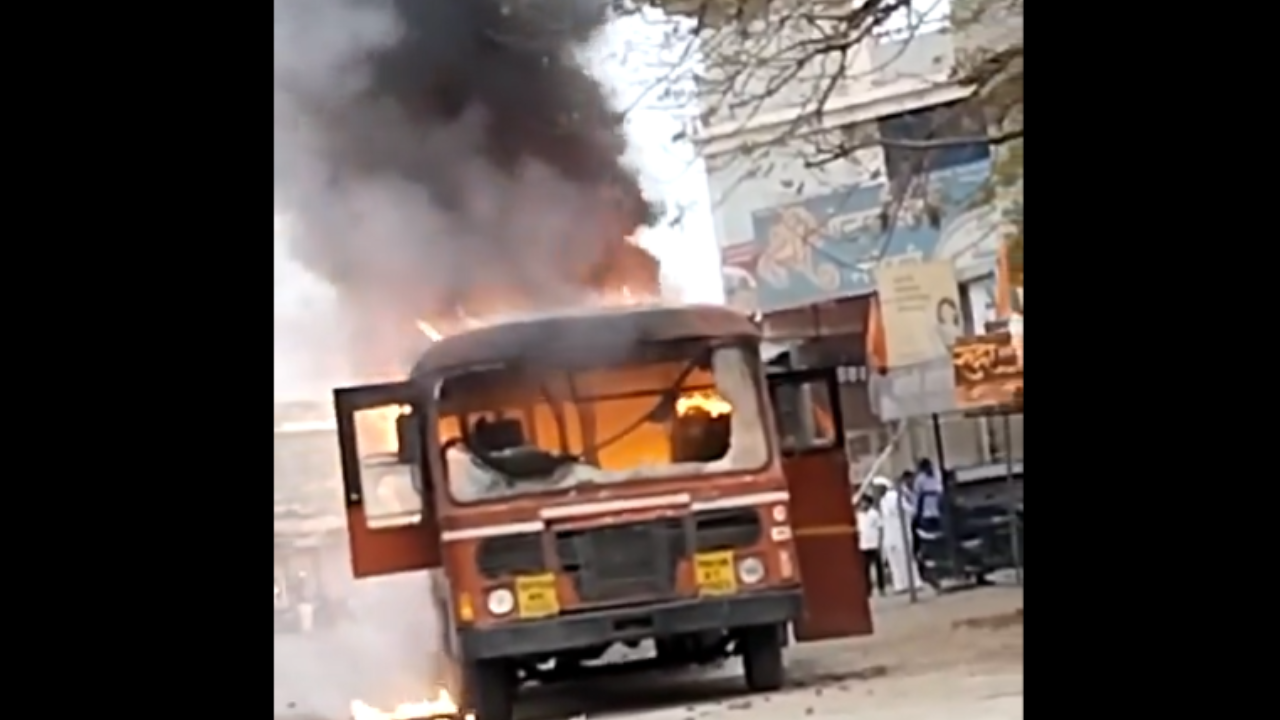 Bus Set on fire