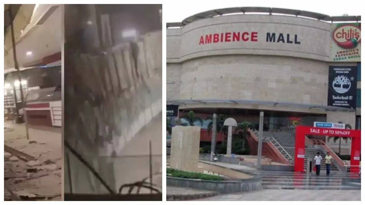 Roof of Ambience Mall of Vasant Kunj Delhi  Collapsed