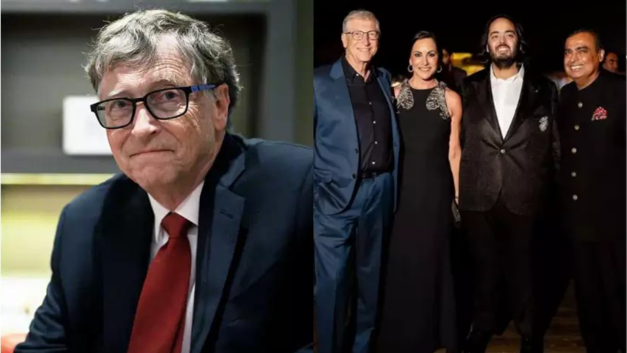 ​Bill Gates, Bill Gates in Jamnagar, Anant Ambani Radhika Merchant Pre Wedding, Aanant Ambani Wedding, Jamnagar, Bill Gatest Viral Photo, Bill Gatest Viral Post