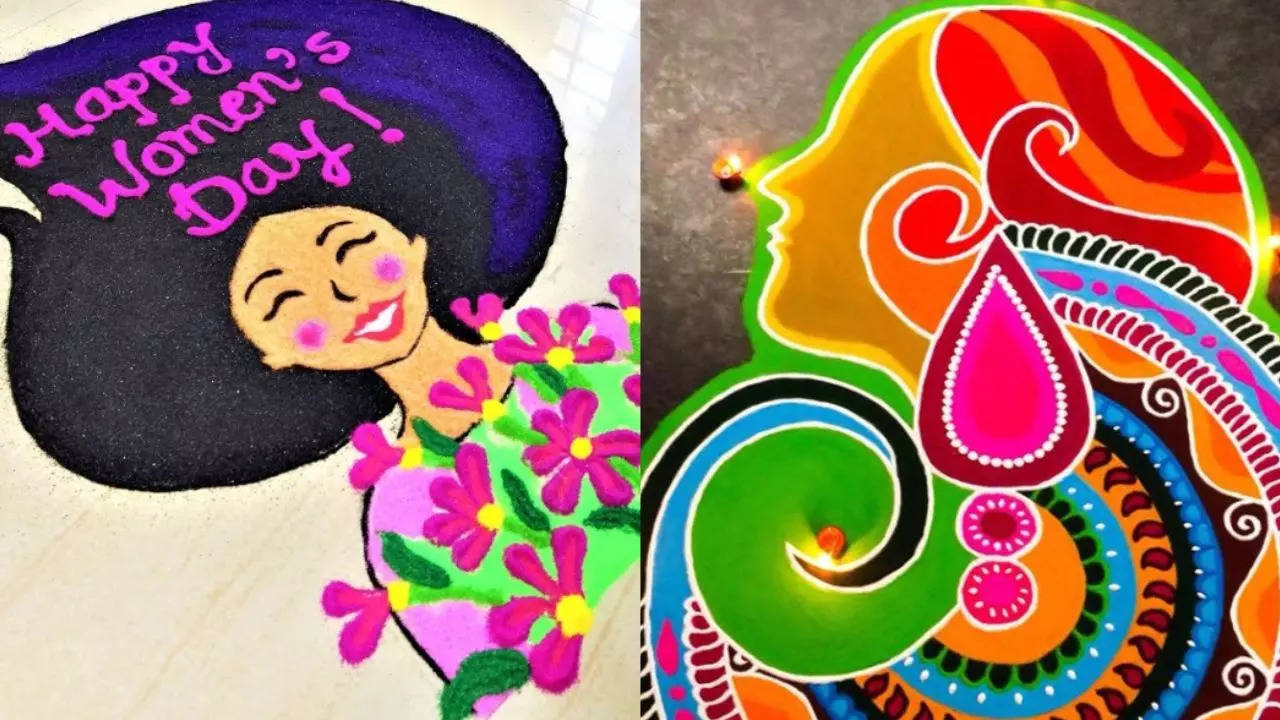 Women's Day Rangoli Design 2024