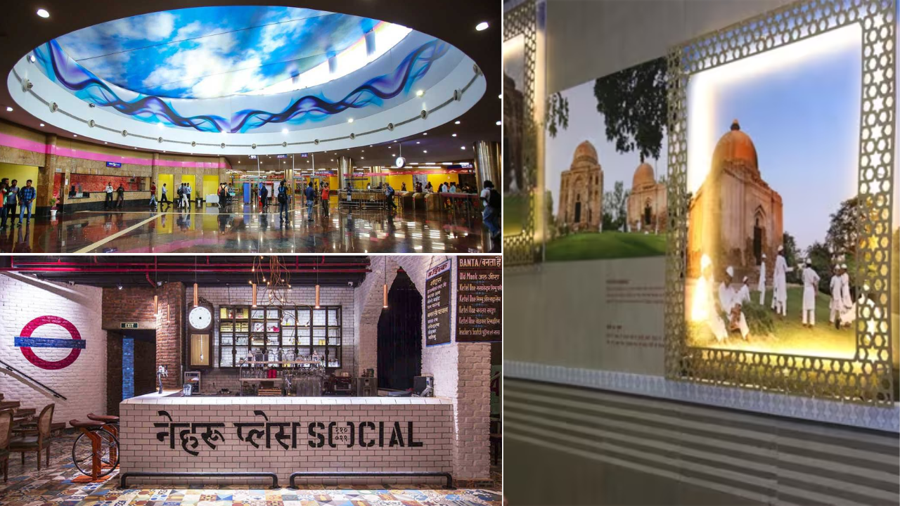 Most beautiful metro station in delhi, ina dilli haat, huda city centre metro, chandni chowk