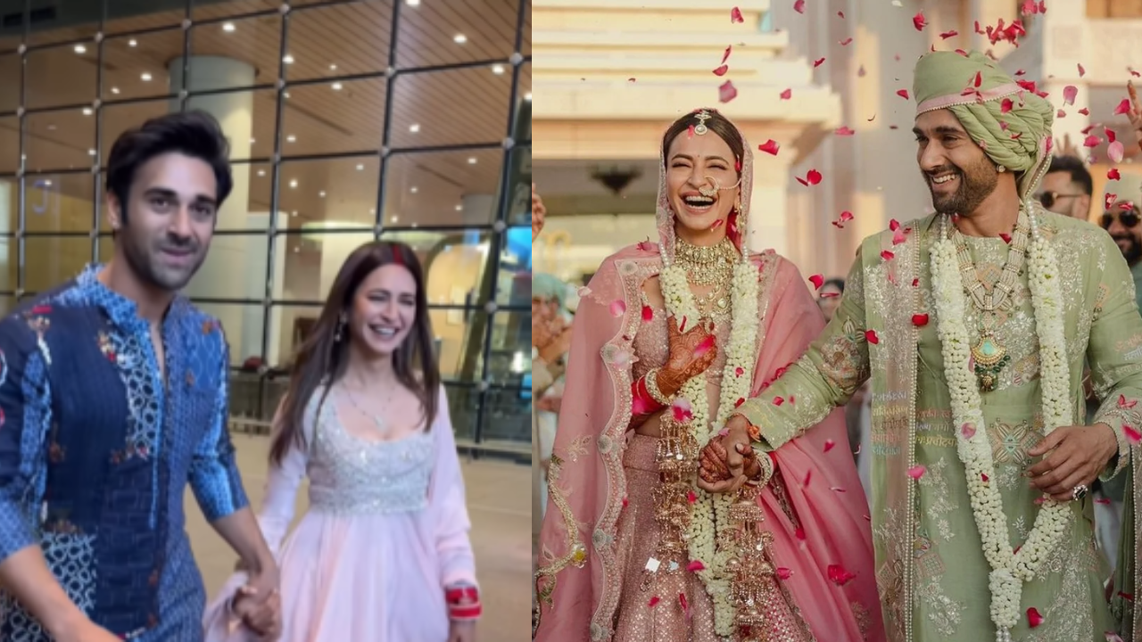 Pulkit Samrat and Kriti Kharbanda Spotted at Airport after Wedding