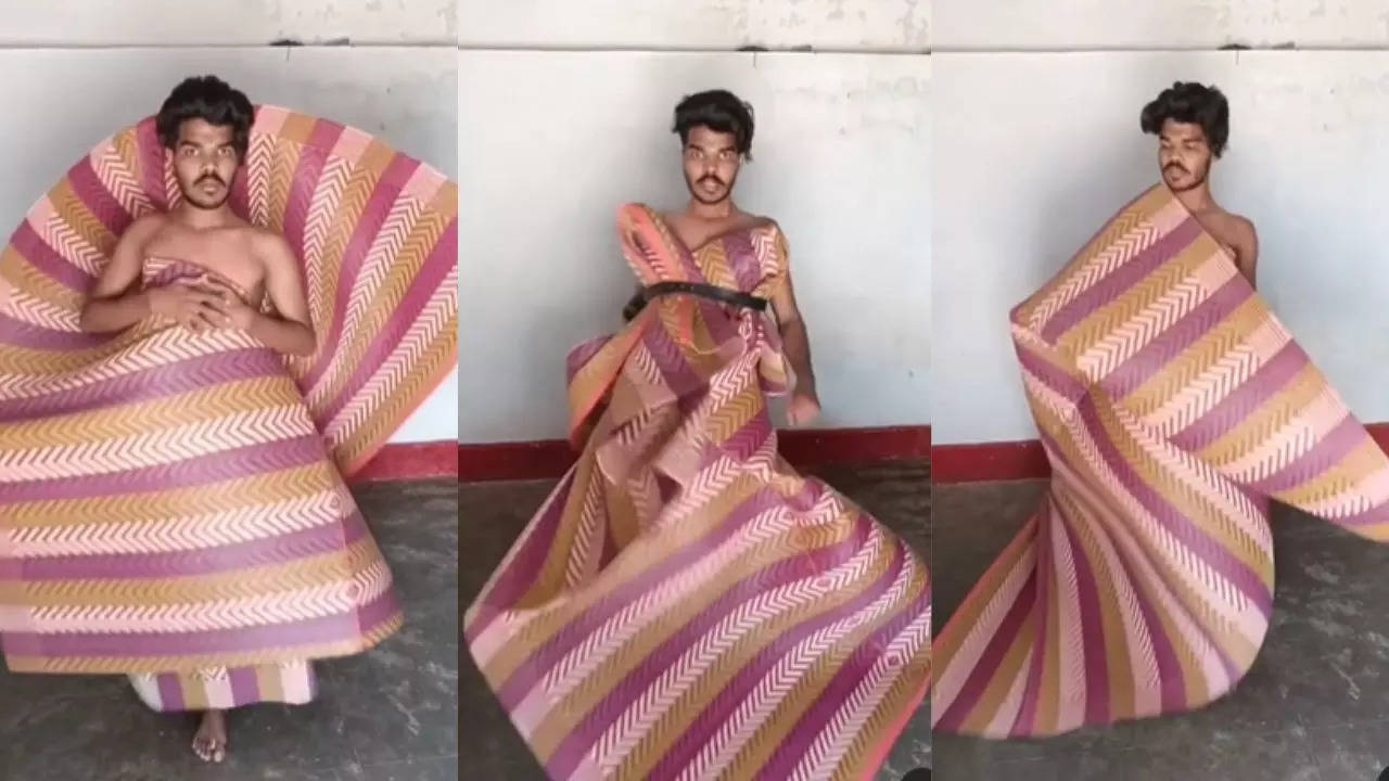 Man Wearing Mat Dress