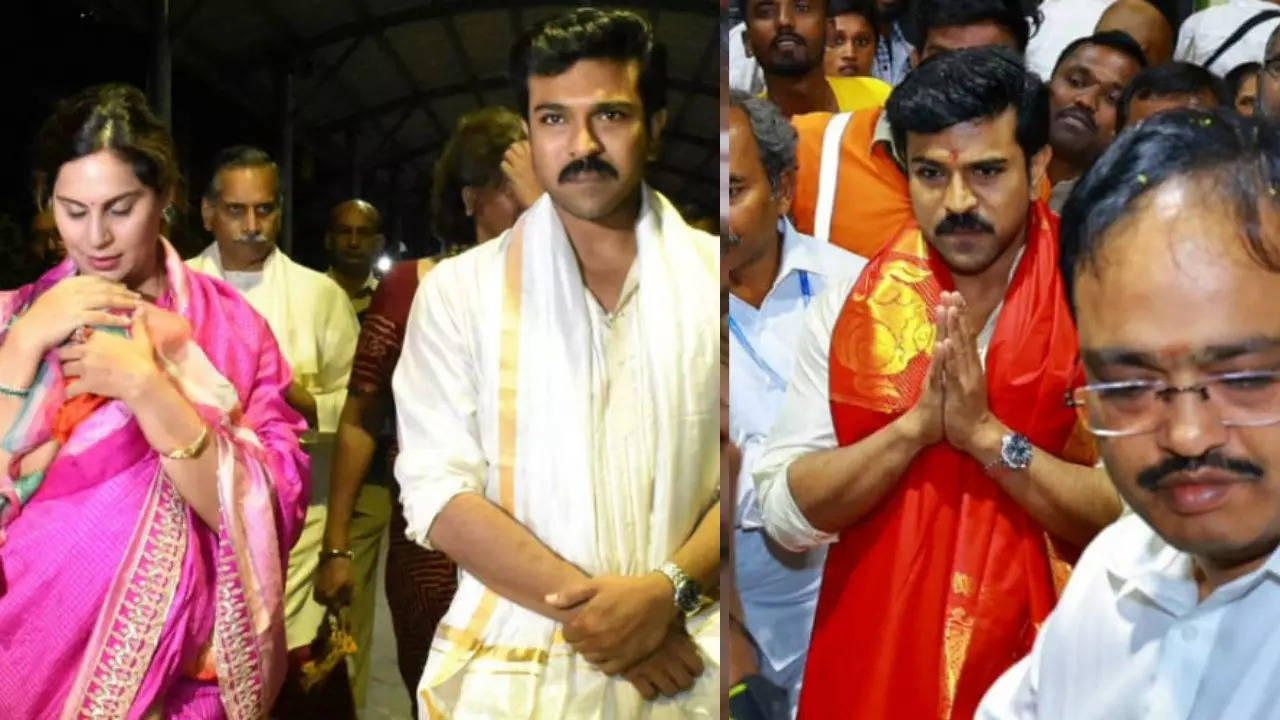 Ram Charan- Upasana at Tirumala Temple