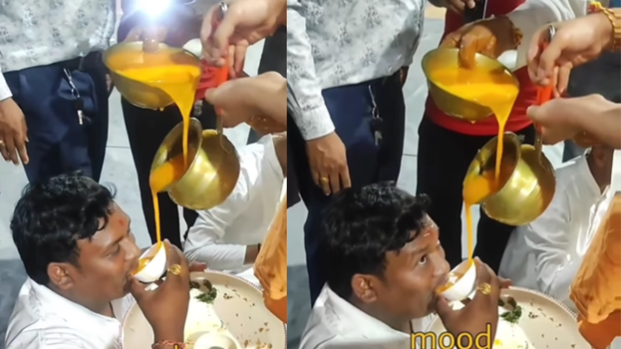 man drink aamras, funny aamras video, viral news, news in hindi, hindi news, instagram viral video