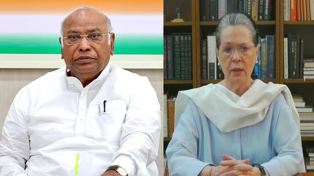 Kharge and Sonia Gandhi