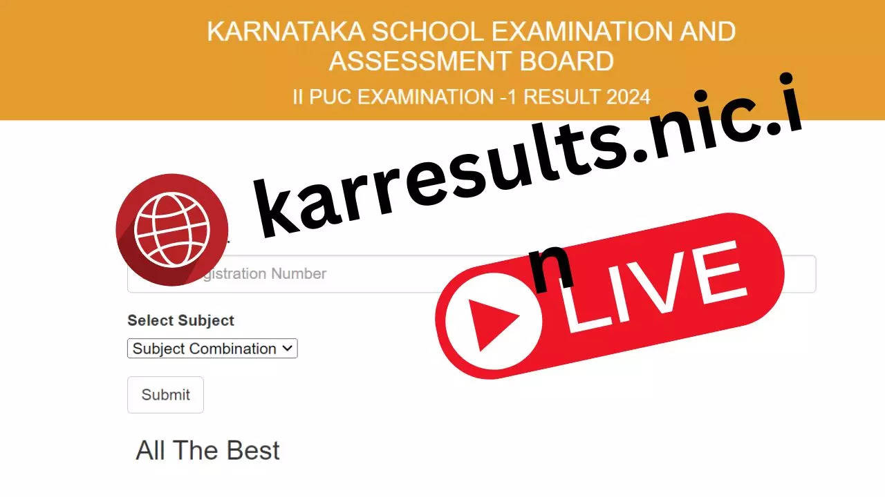 Karnataka 2nd PUC Result 2024 Live