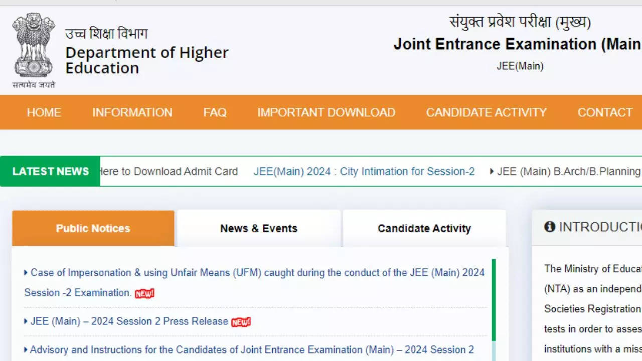 JEE Mains Session 2 Result 2024, JEE Mains Session 2 Answer Key 2024