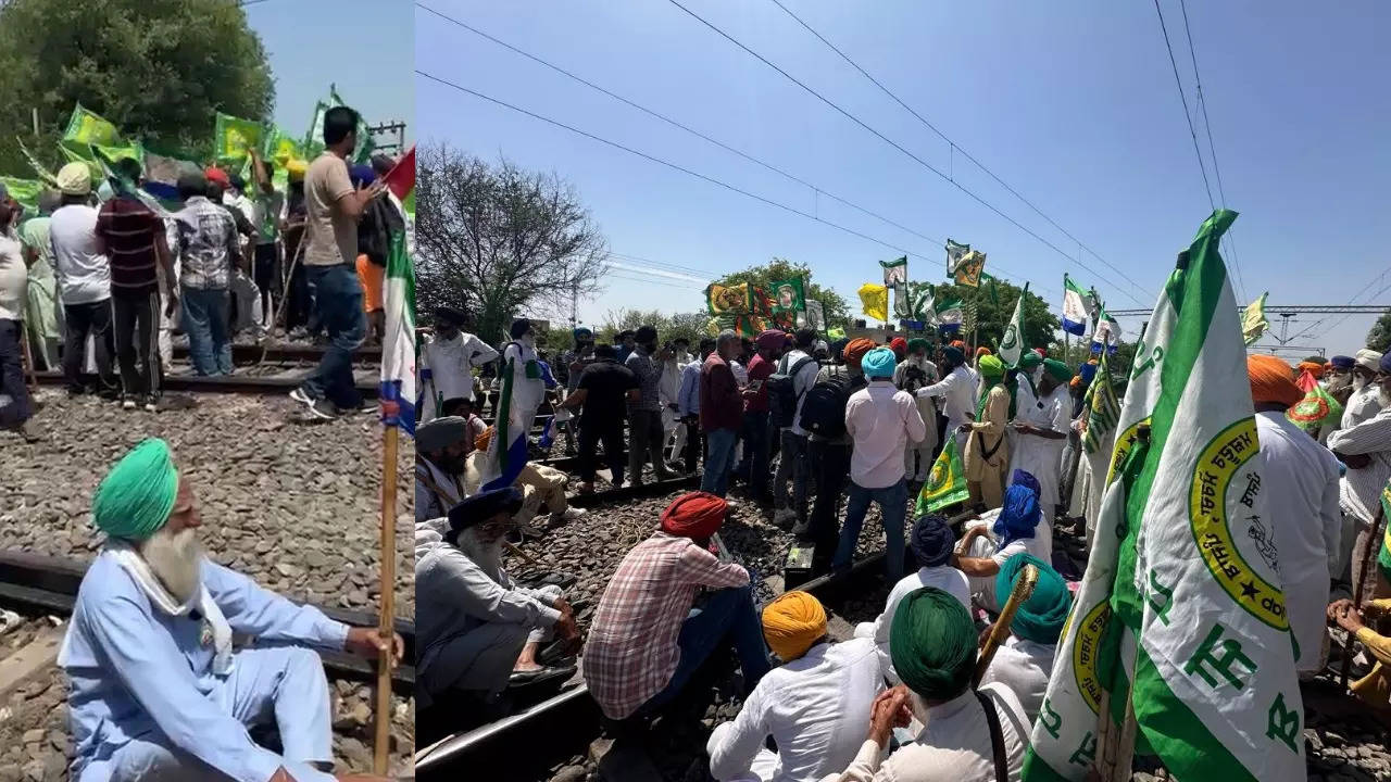 Punjab Farmers Rail Roko