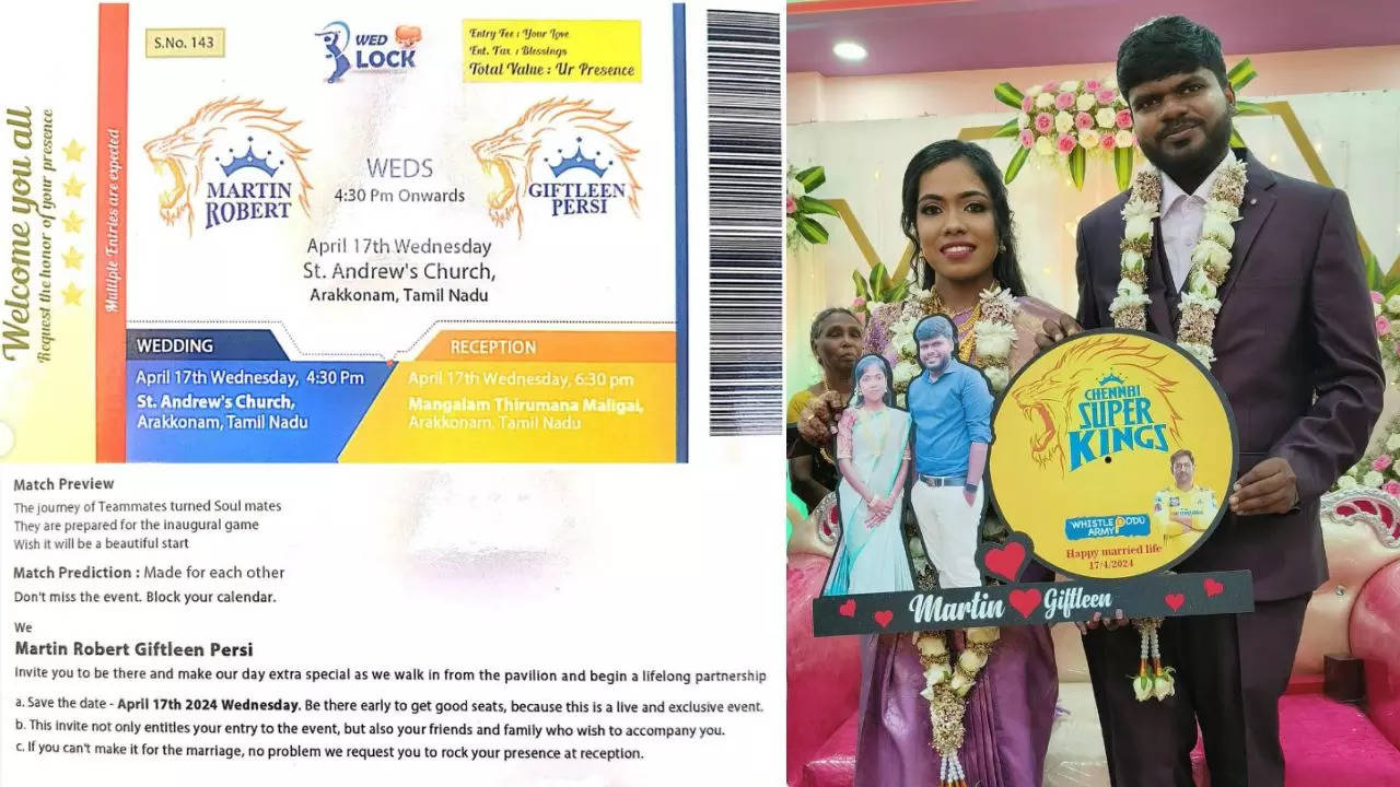 wedding card with csk logo