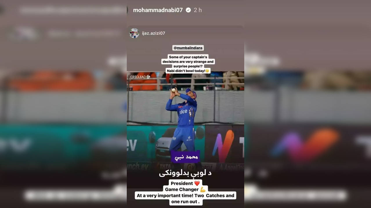 Mohammad Nabi Instagram Status