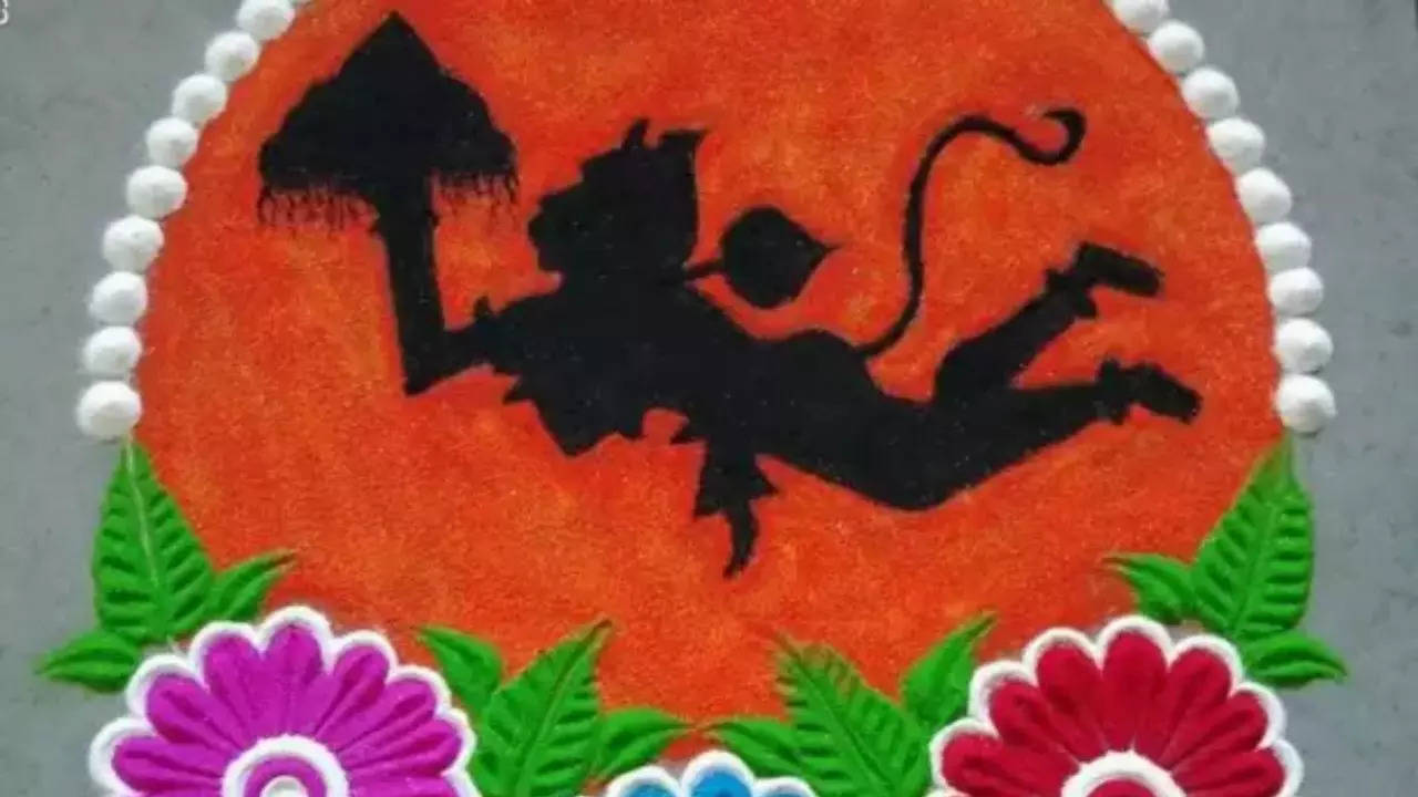 Hanuman Jayanti Rangoli Designs