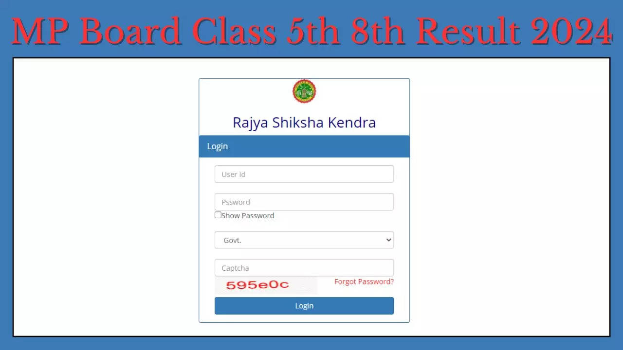 MP Board 5th 8th Result 2024