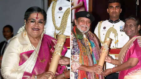 Padma Bhushan Award 2024 Mithun Chakraborty And Usha Uthup Awarded By  President Draupadi Murmu - Padma Bhushan Award 2024: पद्म भूषण से सम्मानित  किये गए मिथुन चक्रवर्ती और ऊषा उत्थुप | Times Now Navbharat