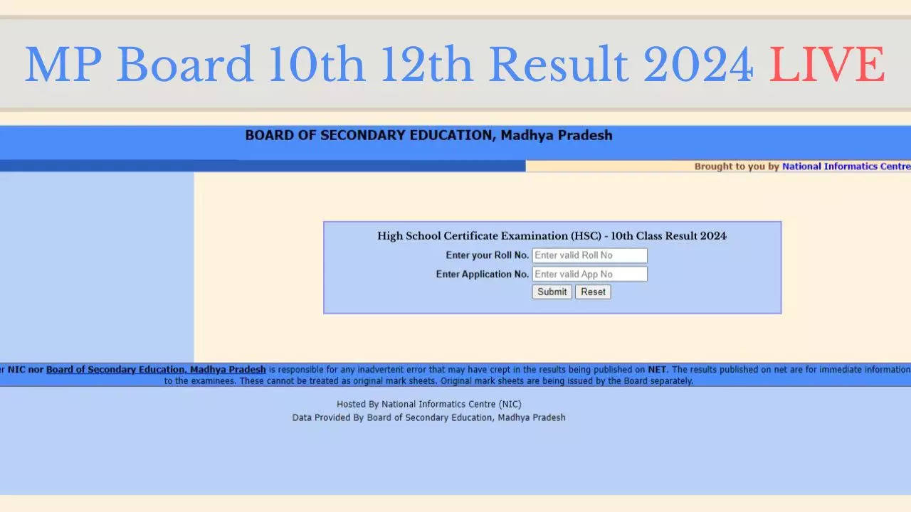 MPBSE.nic.in, MP Board 10th 12th Sarkari Result 2024 Roll Number Direct