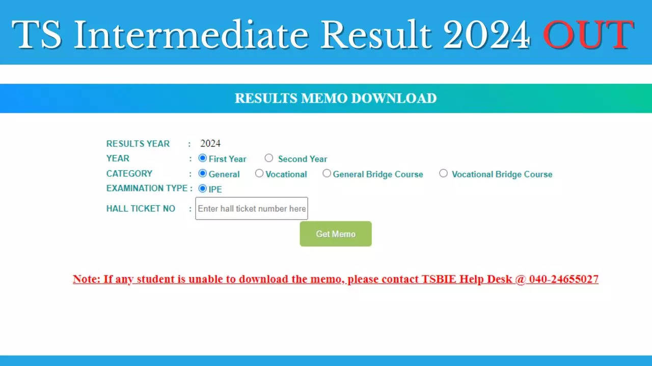 TS Intermediate Results 2024 Manbadi TS Inter 1st 2nd Year Result