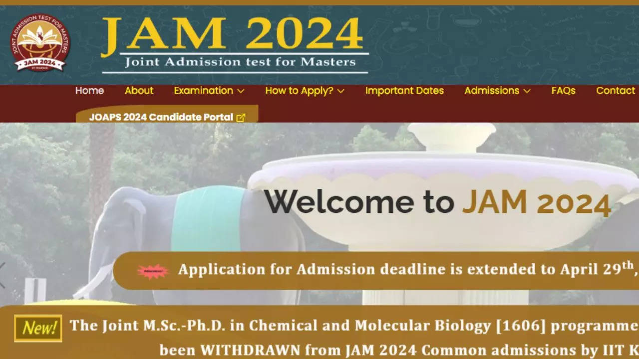 IIT JAM Registration 2024