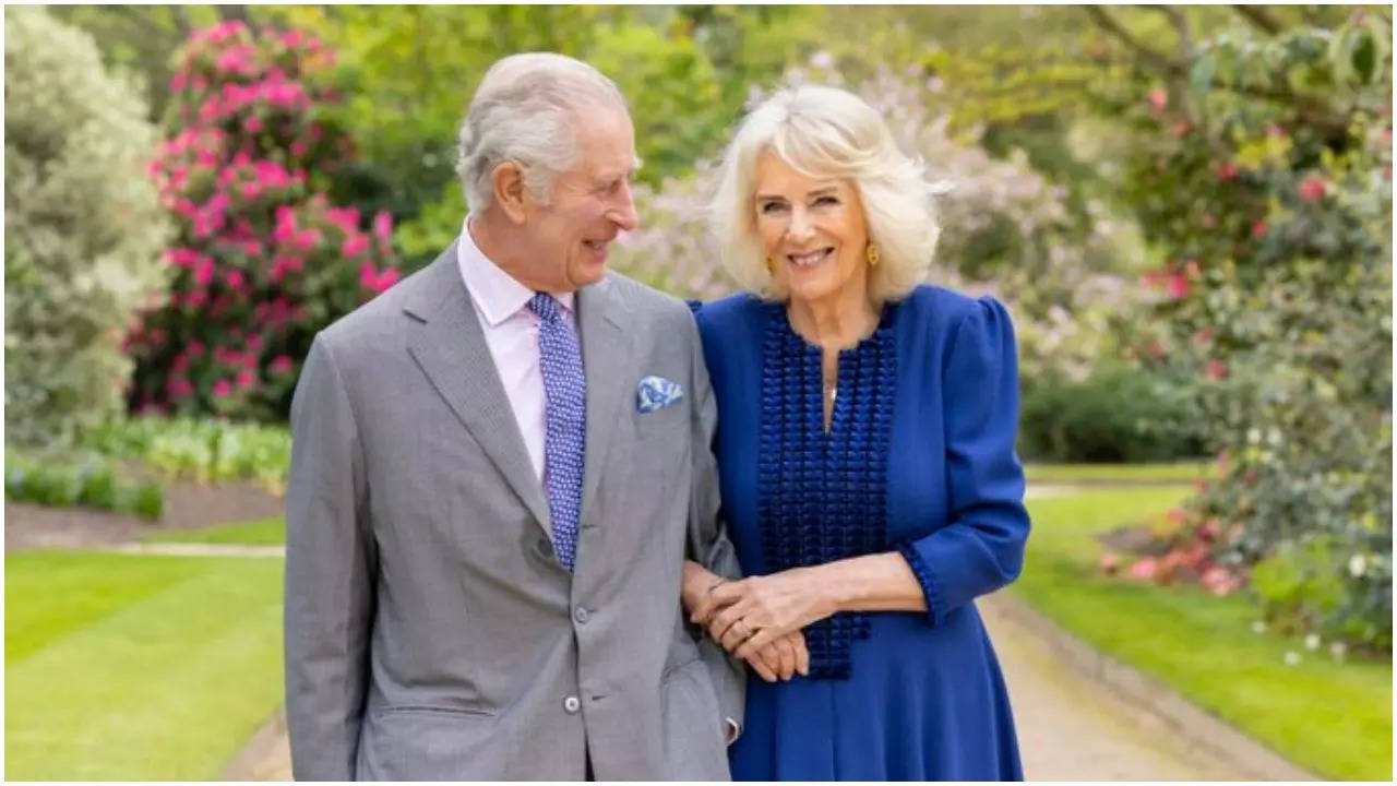 Britain King Charles with Queen Camilla