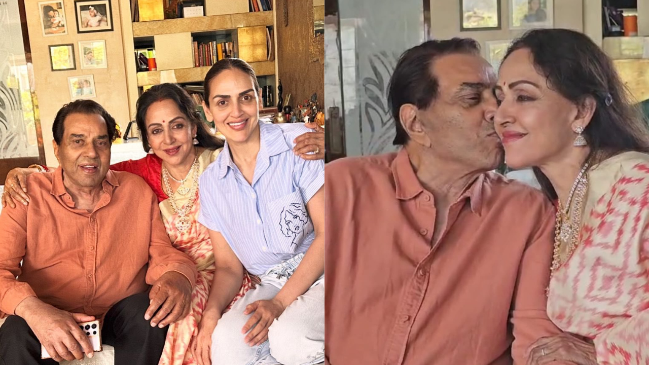 Dharmendra Kisses Hema Malini