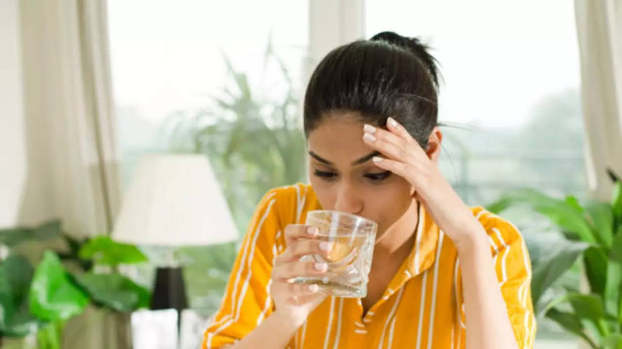 Drinking water without brushing