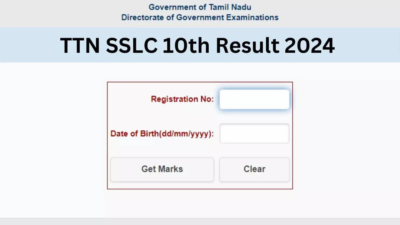 TN SSLC 10th Result 2024, tnresults.nic.in, dge.tn.gov.in