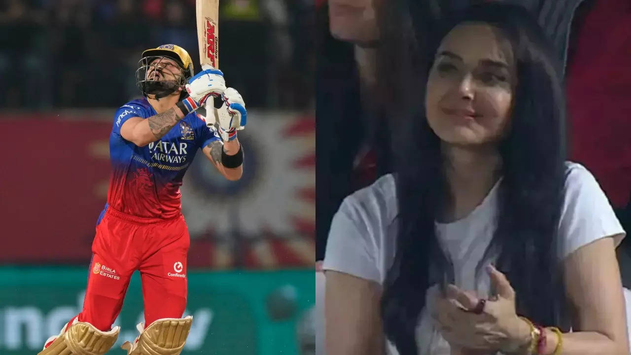 Preity Zinta Reaction On Virat Kohli Wicket