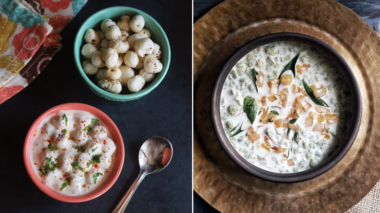 Makhana Raita, Recipe in Hindi, Homemade Raita kaise banaye