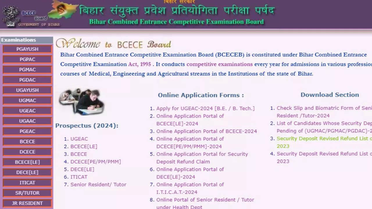 BCECE Admission 2024, BCECE Application Form 2024