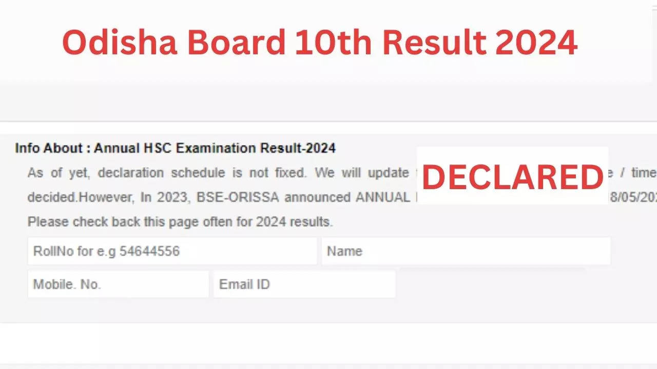 Odisha Board 10th Result 2024 Declared