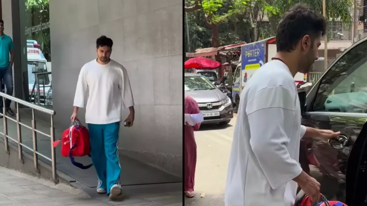 Varun Dhawan Spotted At Mumbai Hospital