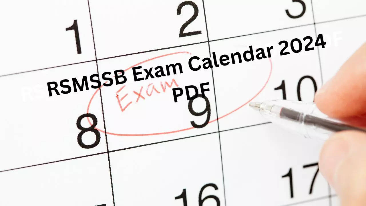 RSMSSB Exam Calendar 2024 PDF