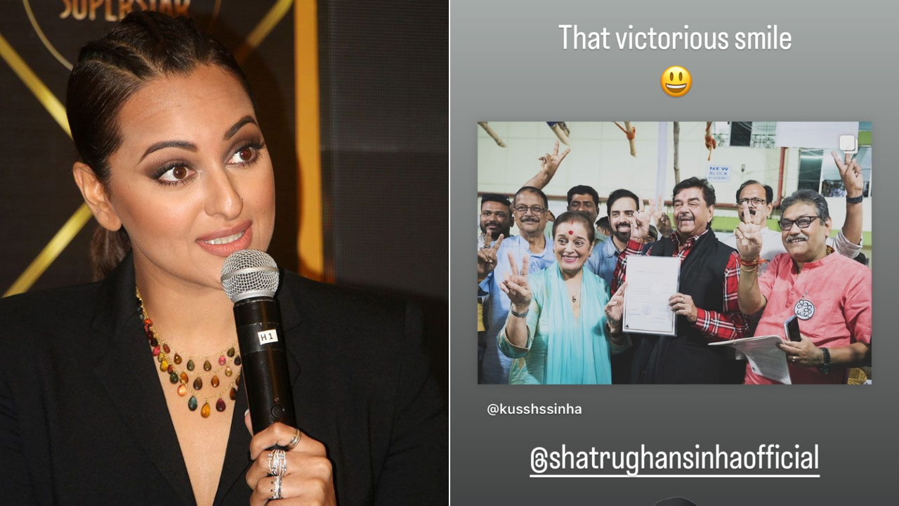 sonakshi sinha wish to shatrughan sinha after win