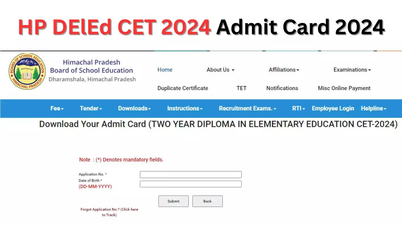 HP DElEd CET 2024 Admit Card 2024