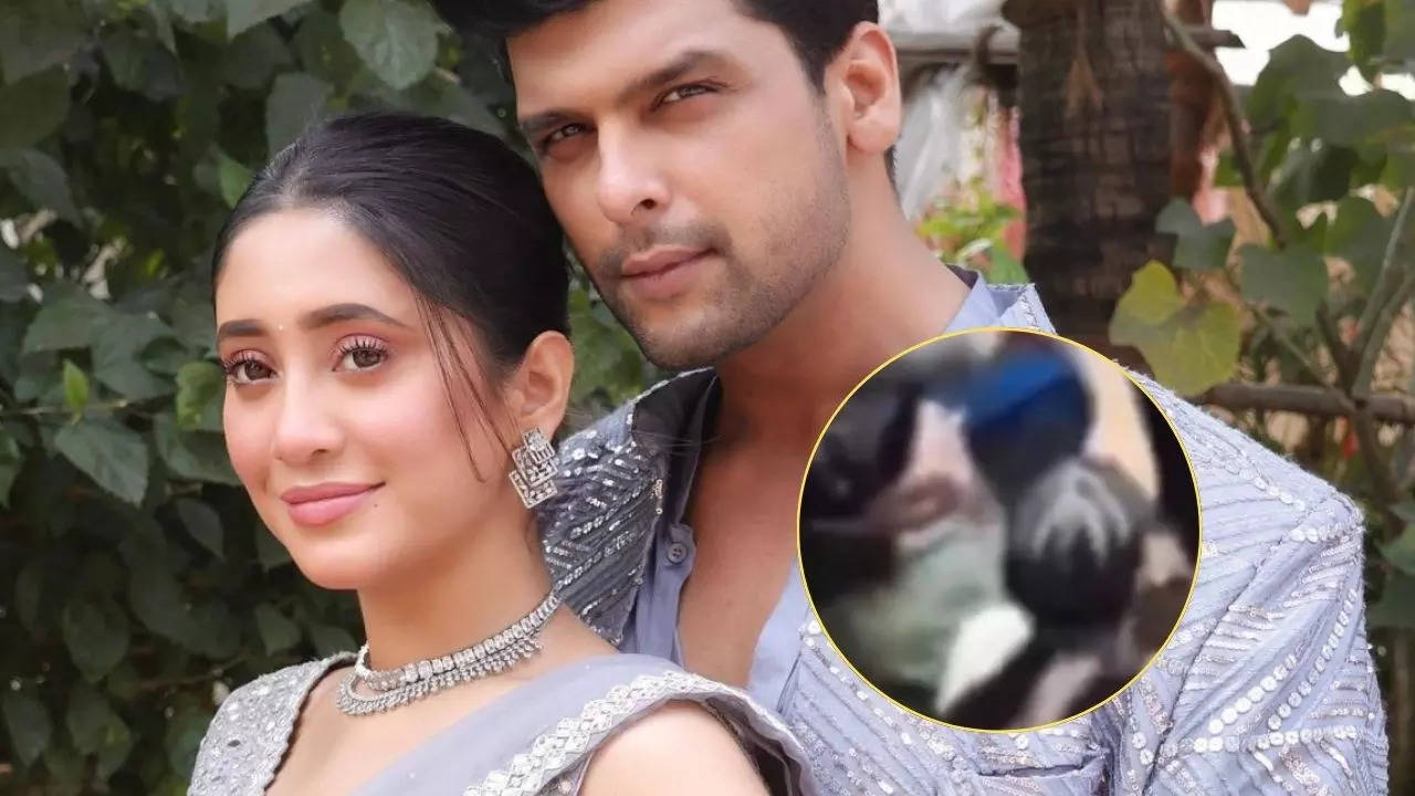 Kushal Tandon Kissing Shivangi Joshi Cheeks