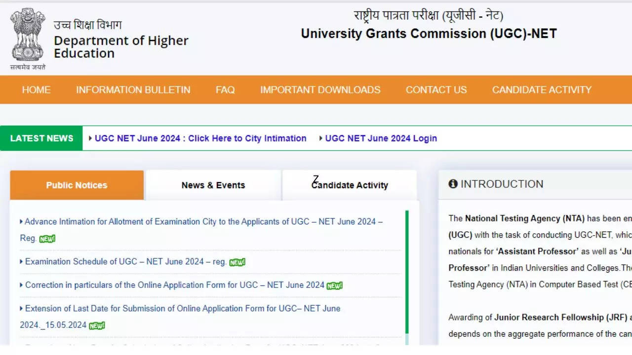 UGC Net City Slip 2024 Released