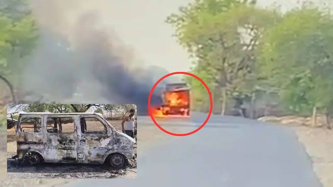 fire in running car