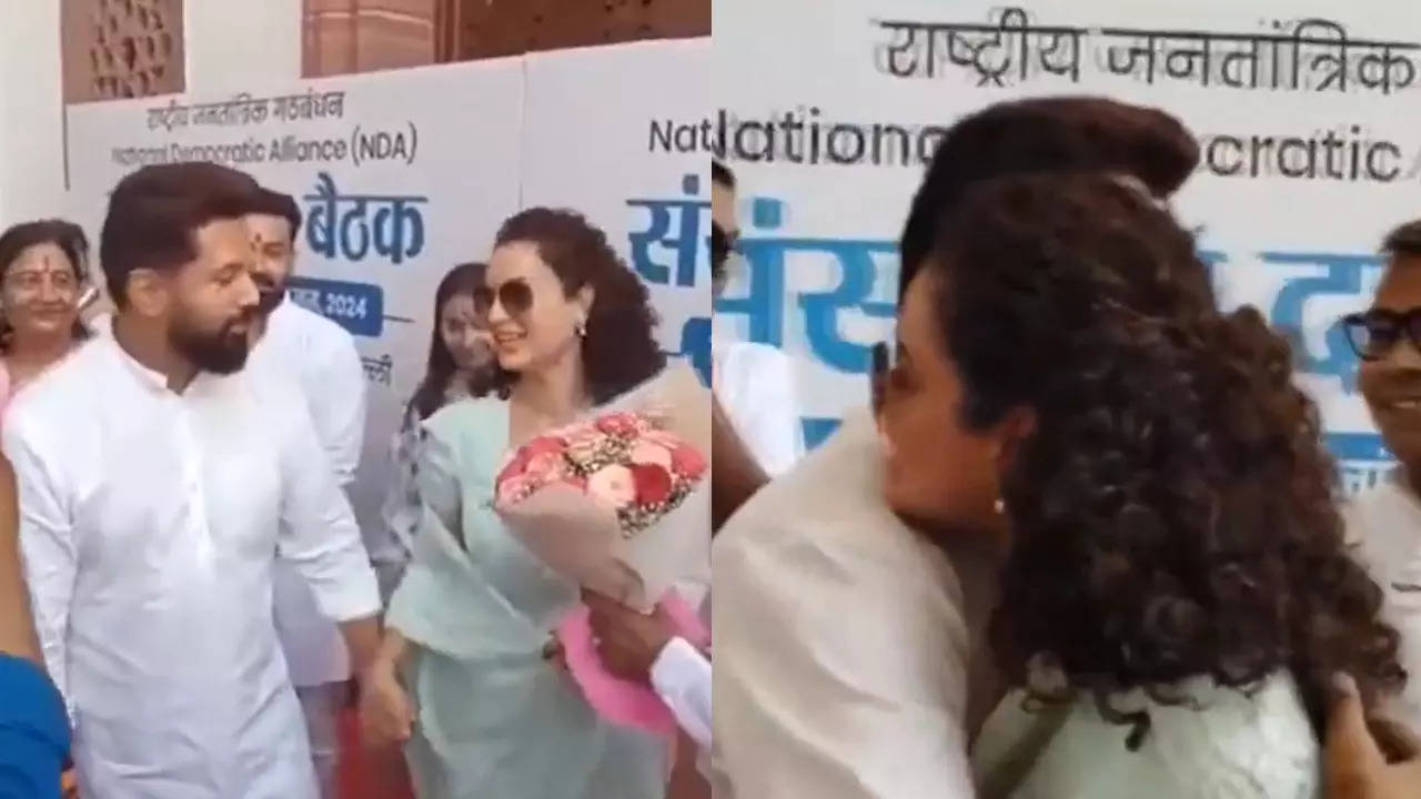 Chirag Paswan Kangana Ranaut Hug