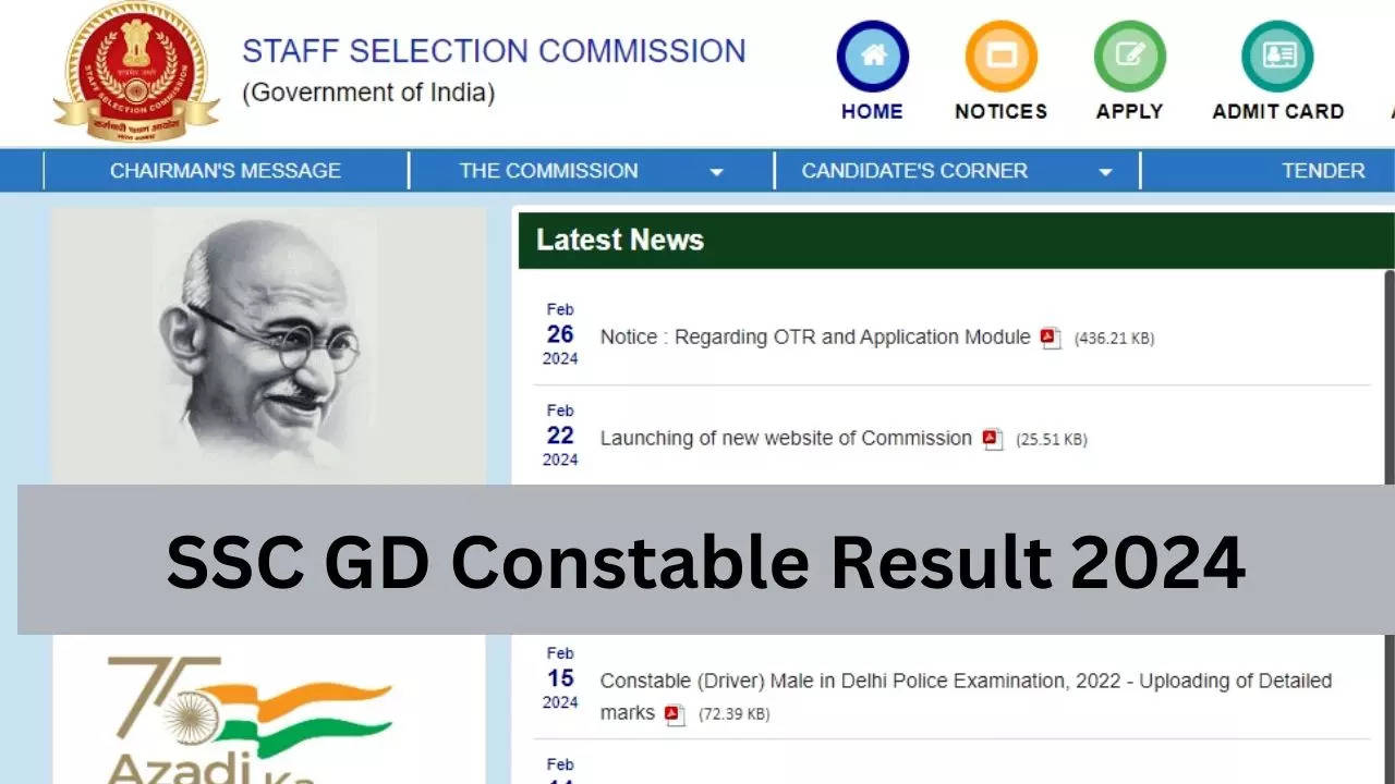 SSC GD Constable Result 2024 Date, Kab Aayega, Sarkari Result 2024