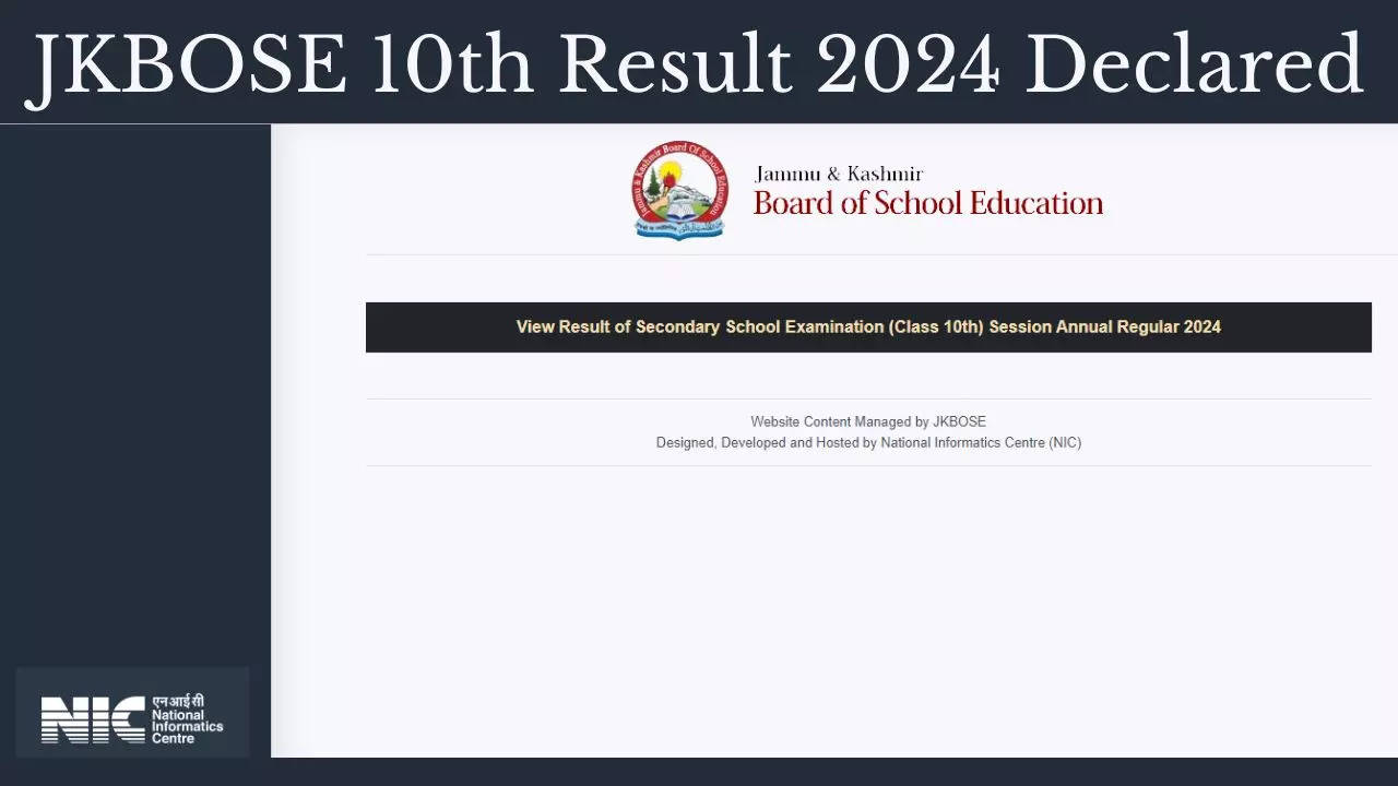 JKBOSE 10th Result 2024