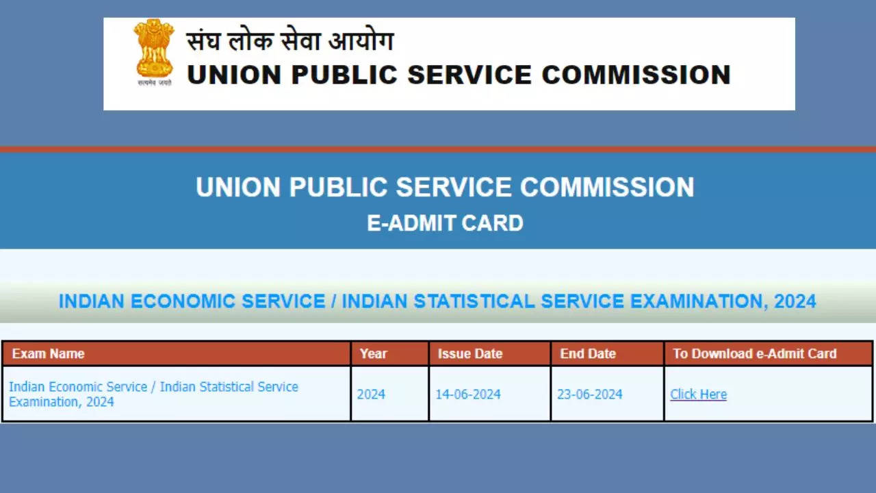 UPSC IES Admit Card 2024