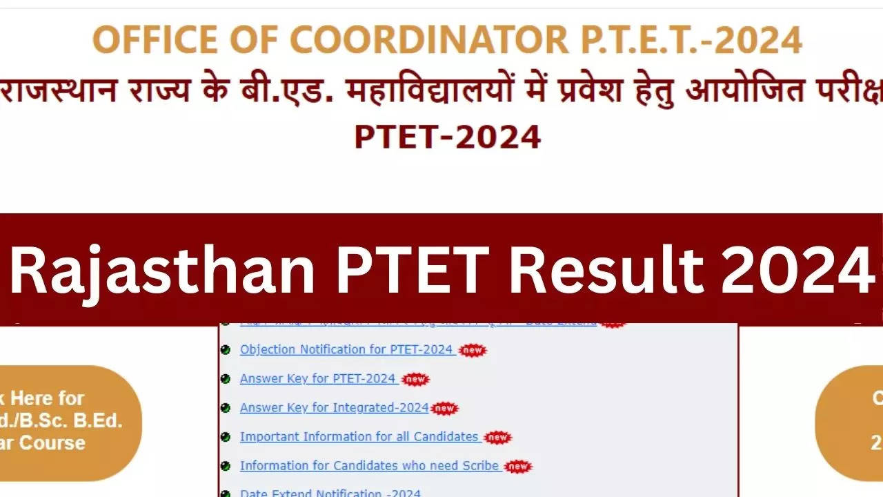 Rajasthan PTET Cut Off 2024, Rajasthan PTET Result 2024 Date, Kab Aayega