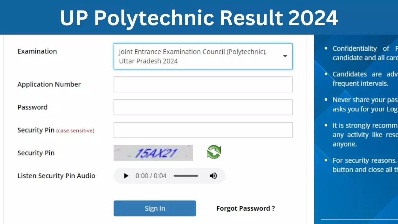 JEECUP UP Polytechnic Result 2024 Declared