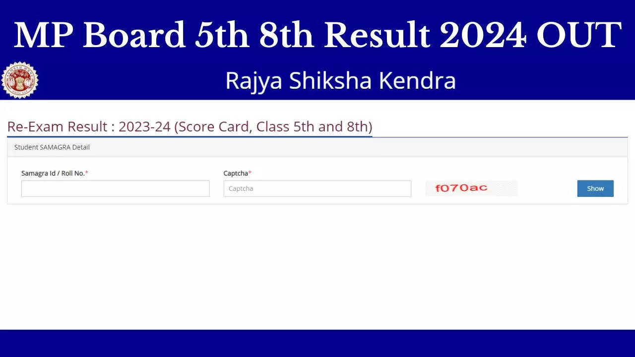 MP Board 5th 8th Result 2024 OUT