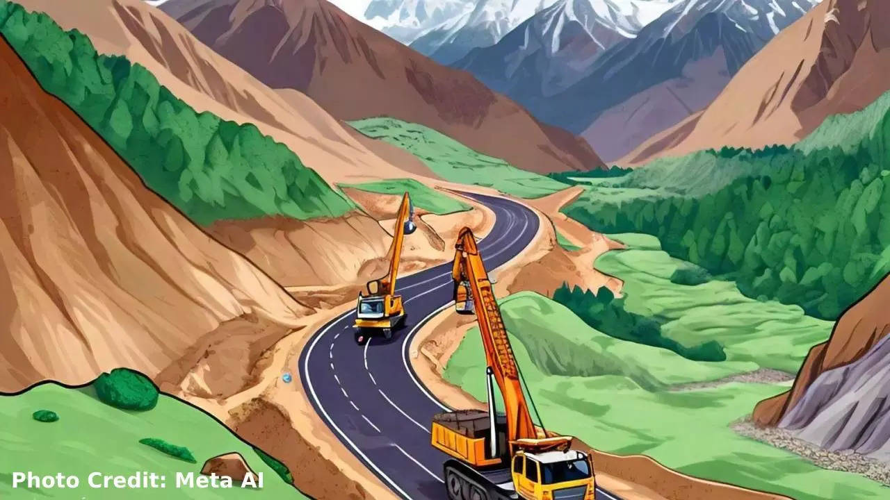 Road construction Pakistan border