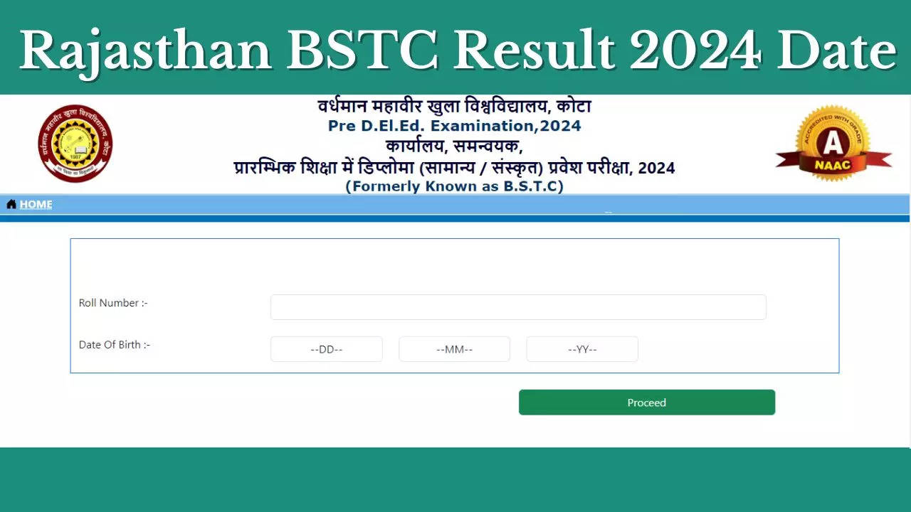 Rajasthan BSTC Result 2024 Date