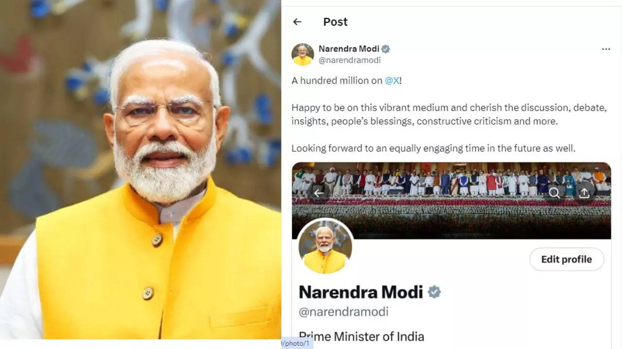 PM Modi crosses the milestone of 100 million followers on X