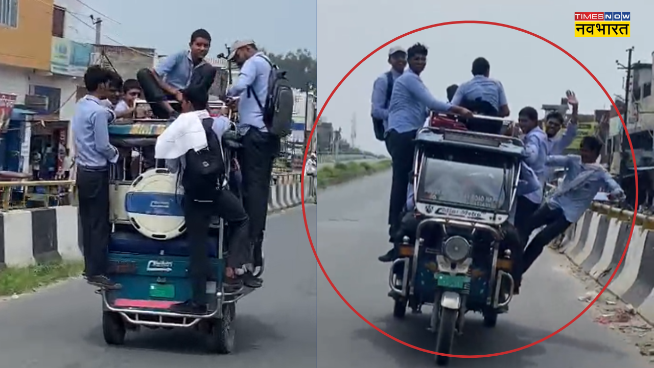 Deadly stunt on e rickshaw in Hapur