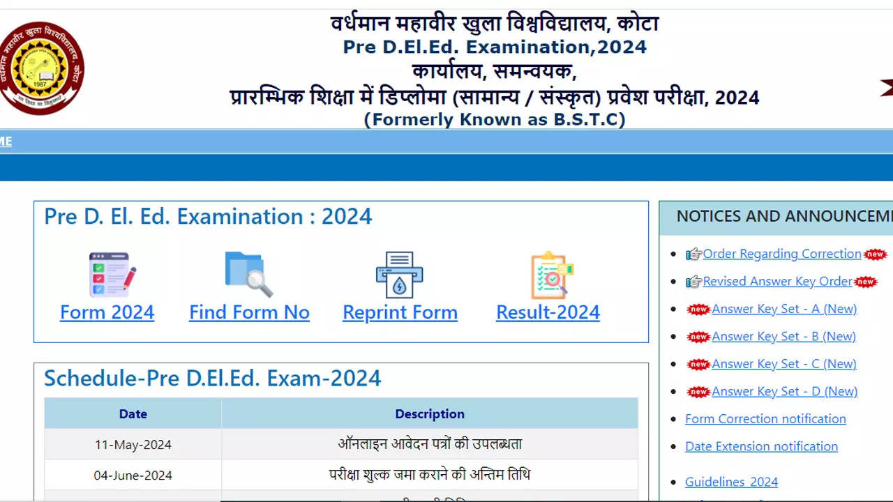 Rajasthan BSTC Pre DElEd Result 2024 Out