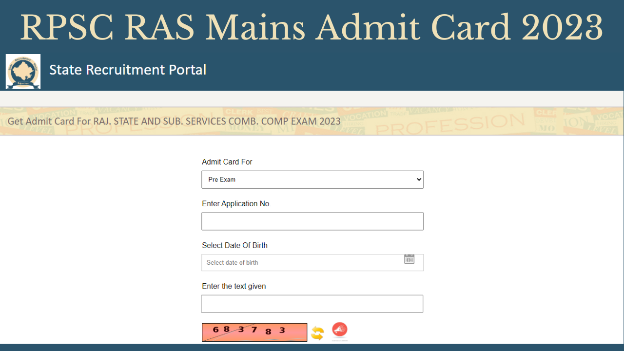 RPSC RAS Mains Admit Card 2023